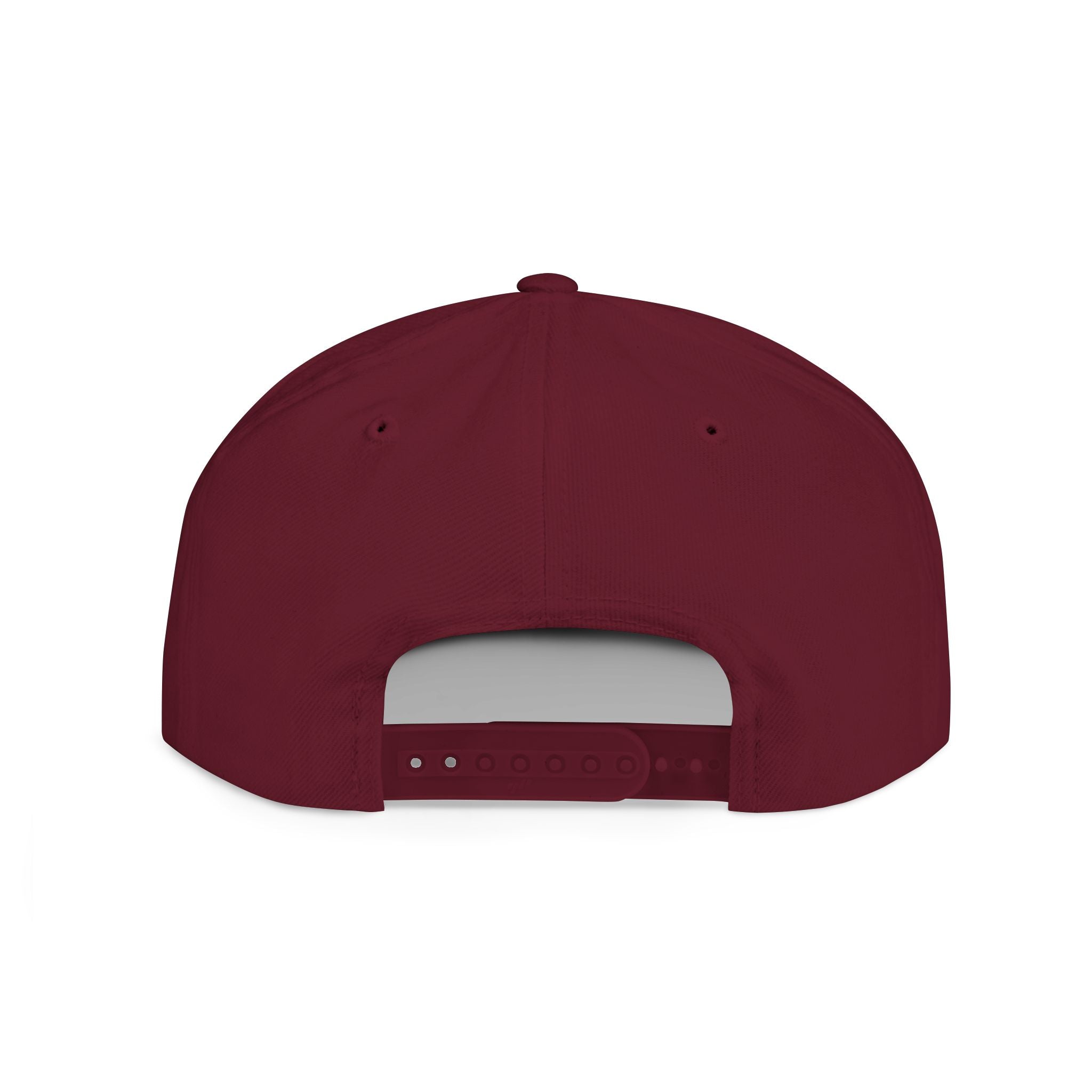 Flat Bill Snapback Hat — 'Lov3 Addict' Heart Embroidered Cap