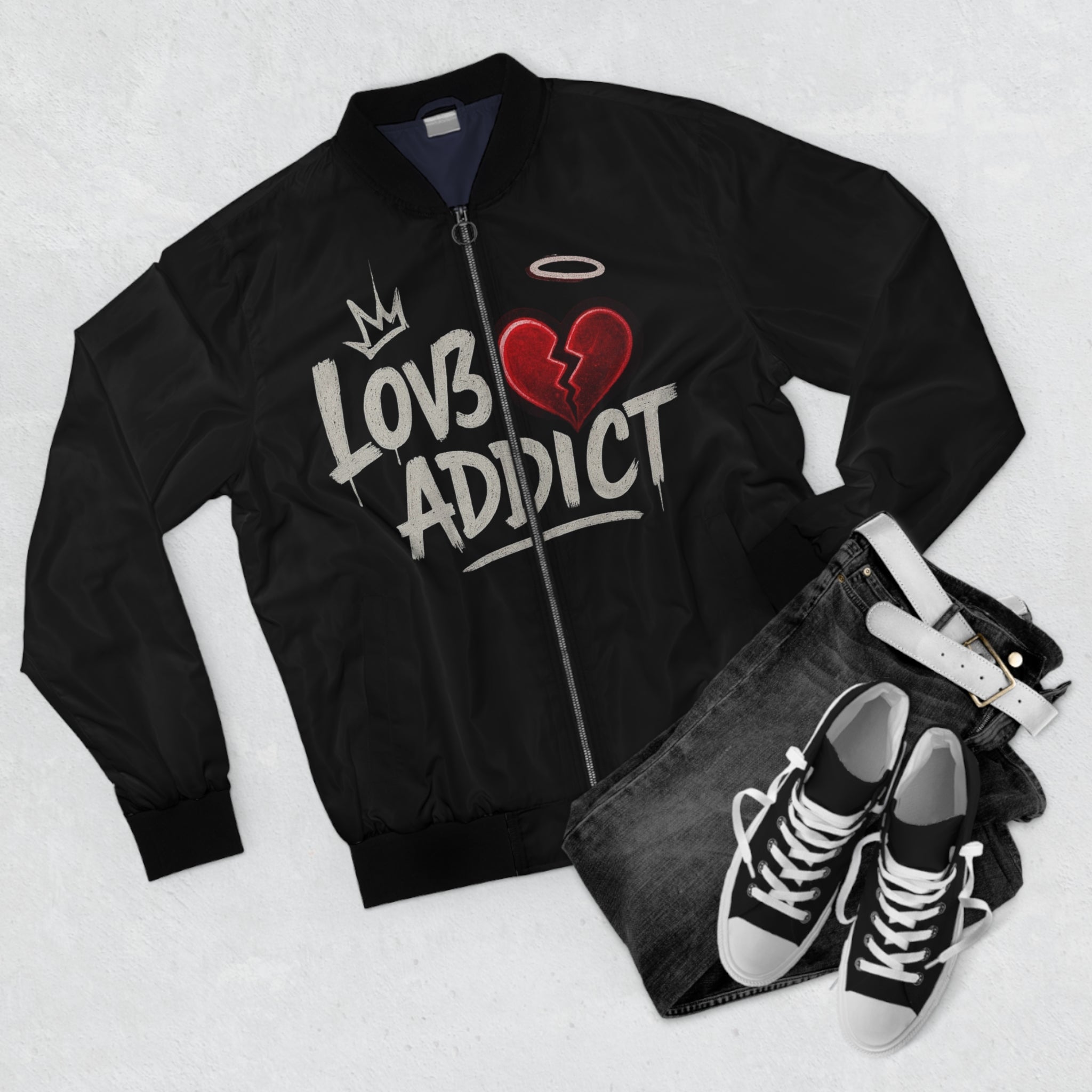Lov3 Addict Bomber Jacket — Heartbreak Streetwear Jacket