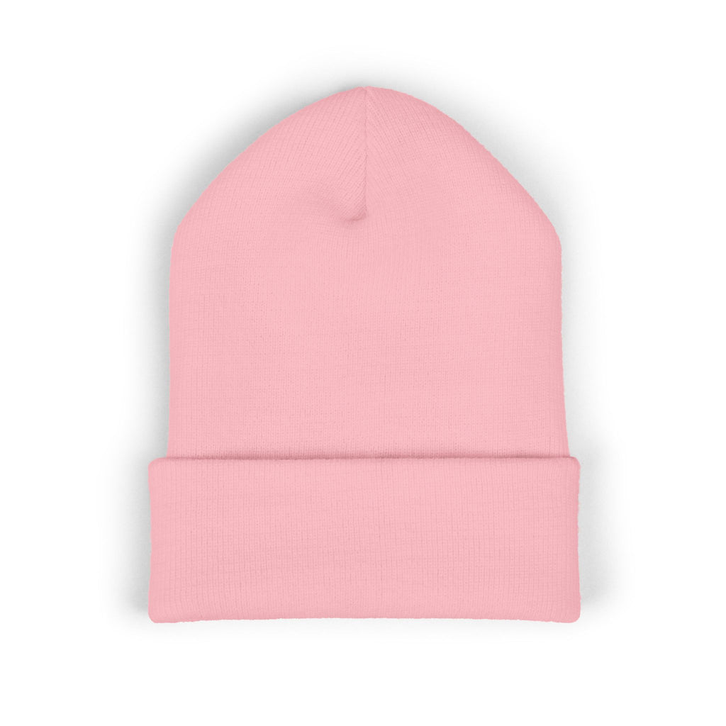 Iced Heart Addict Embroidered Beanie — Classic Cuffed Knit Hat