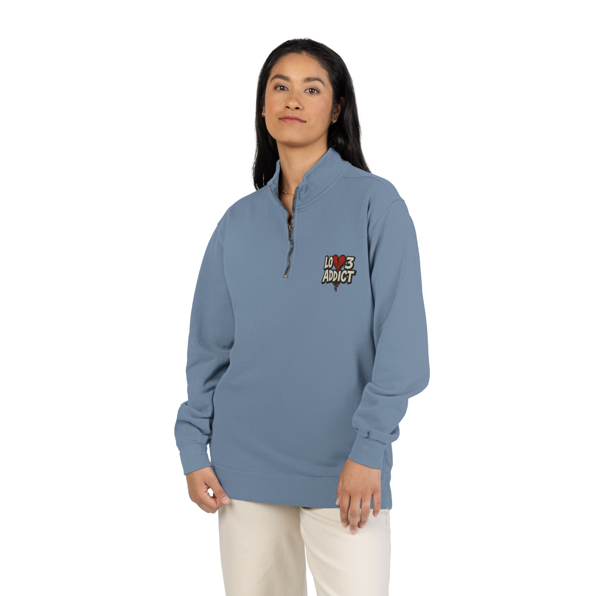 Cupid Cherub Quarter-Zip Sweatshirt — Lov3 Addict Graphic Pullover