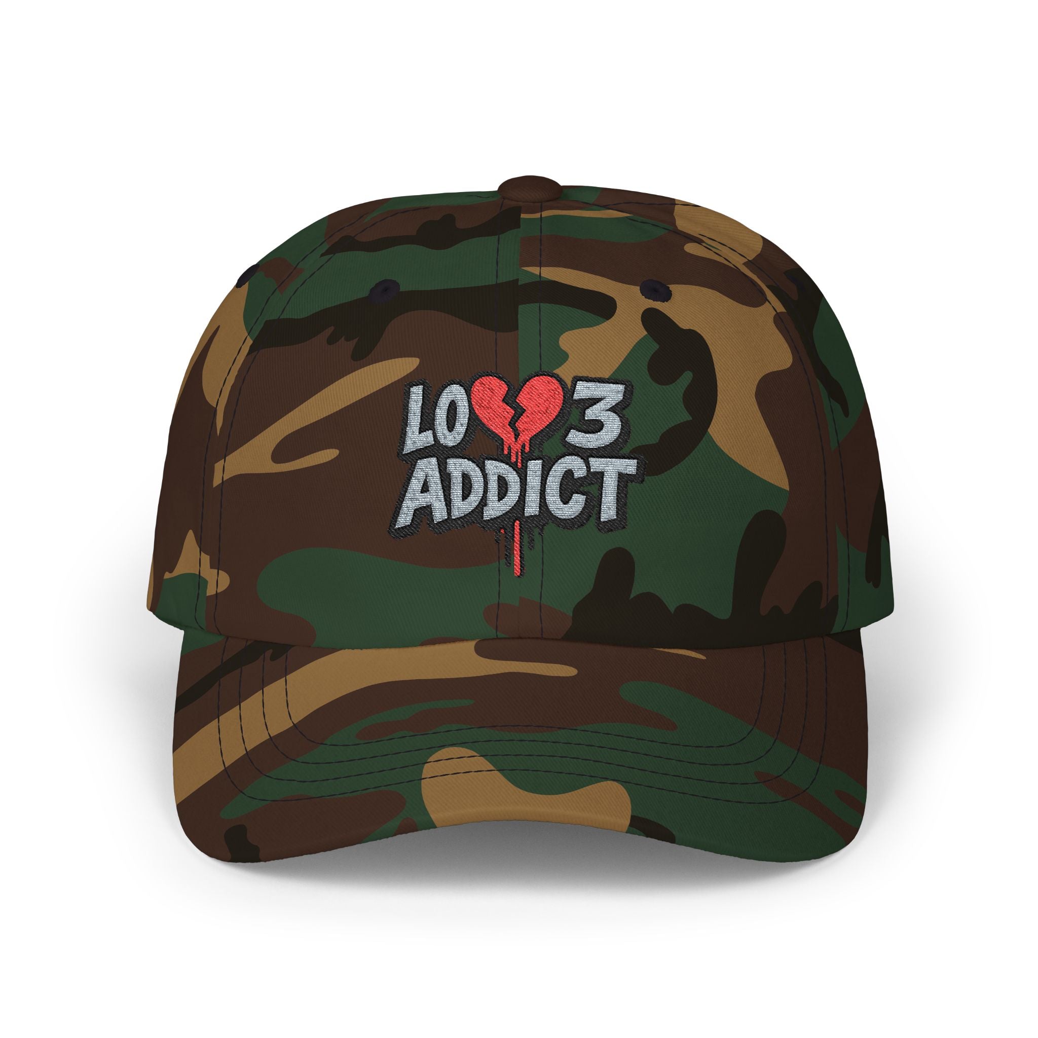 Lov3 Addict Embroidered Dad Cap