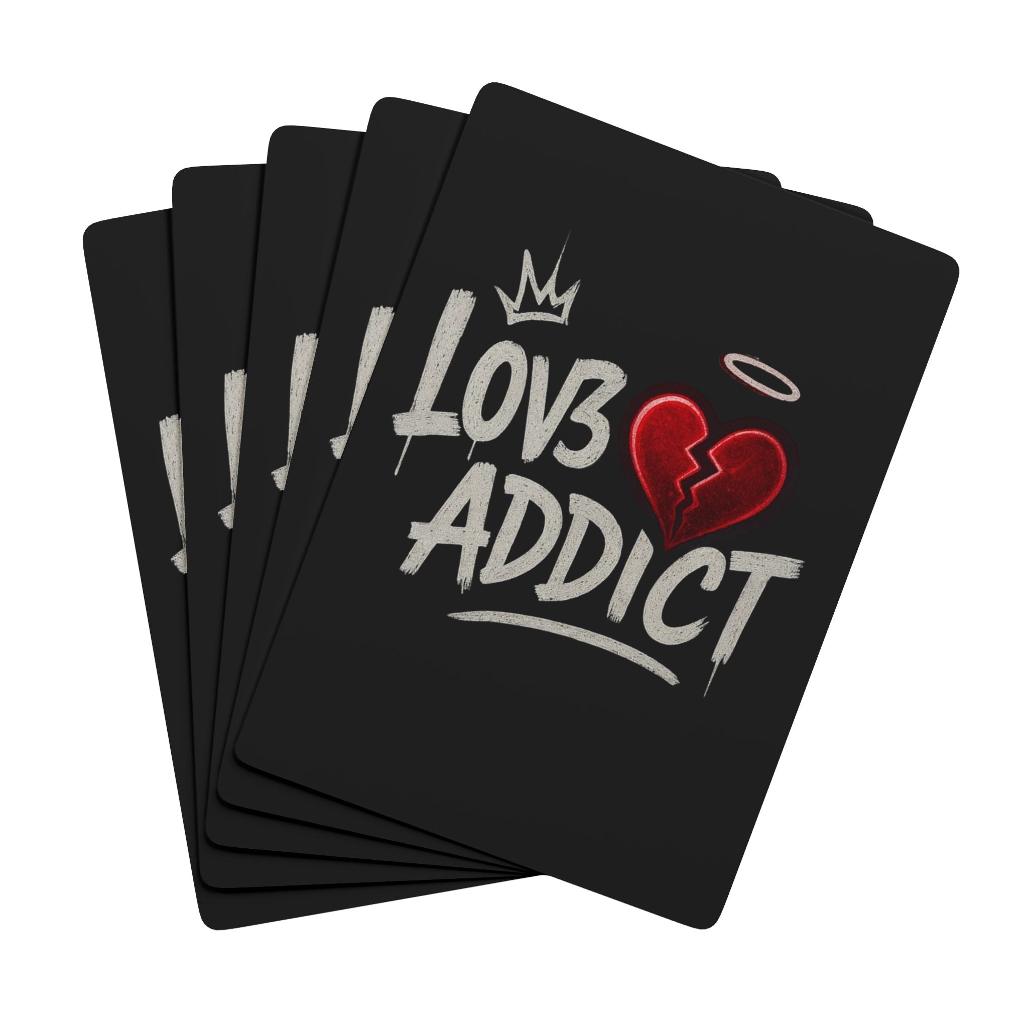 Lov3 Addict Poker Playing Cards – Broken Heart Street Art Deck