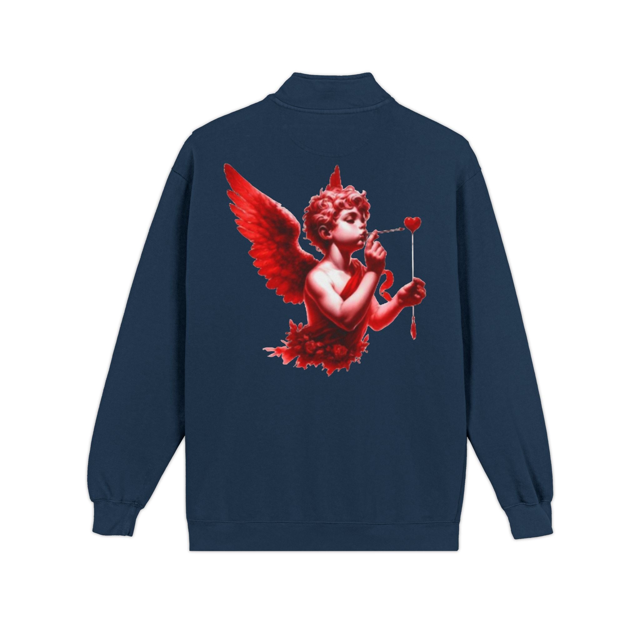 Cupid Cherub Quarter-Zip Sweatshirt — Lov3 Addict Graphic Pullover