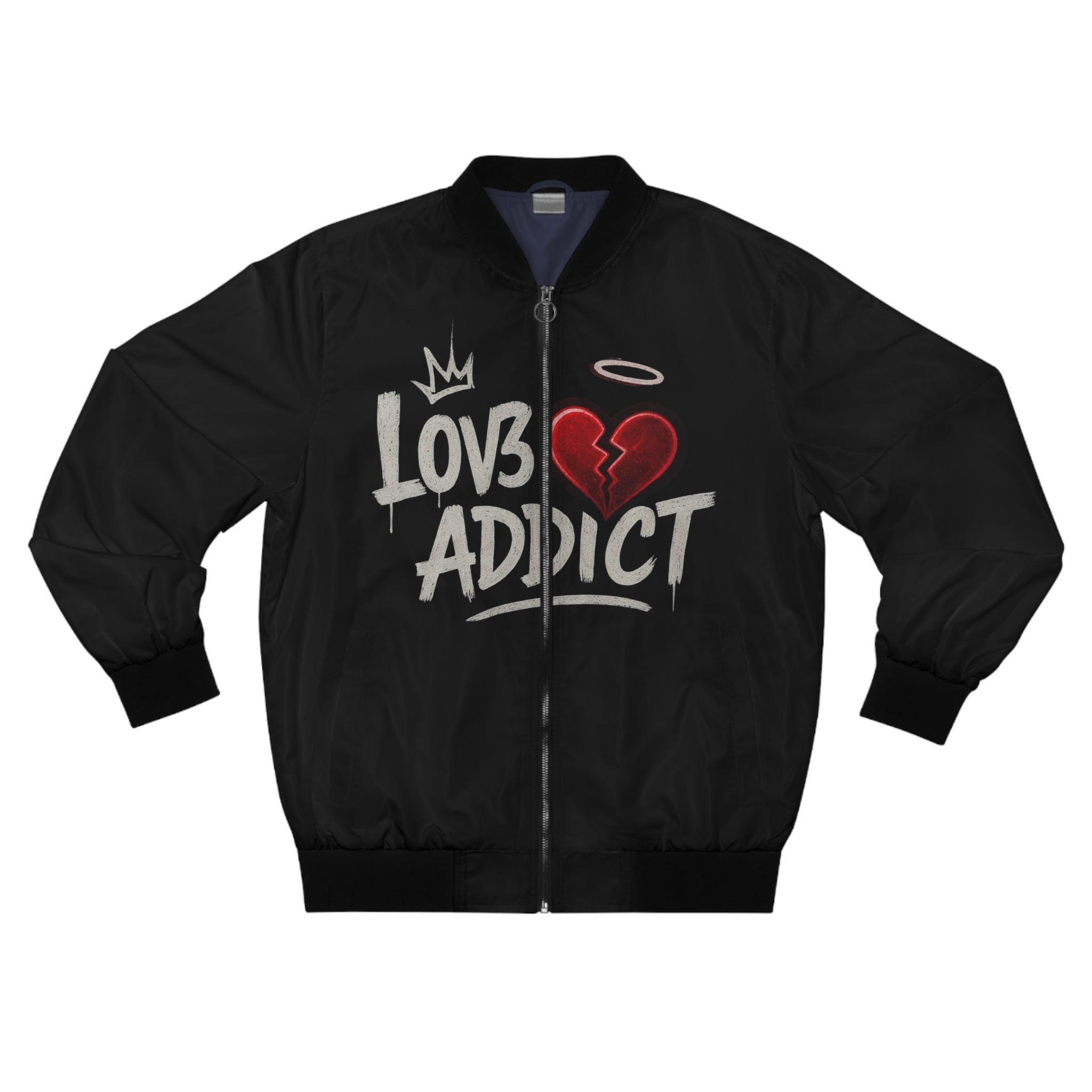 Lov3 Addict Bomber Jacket — Heartbreak Streetwear Jacket