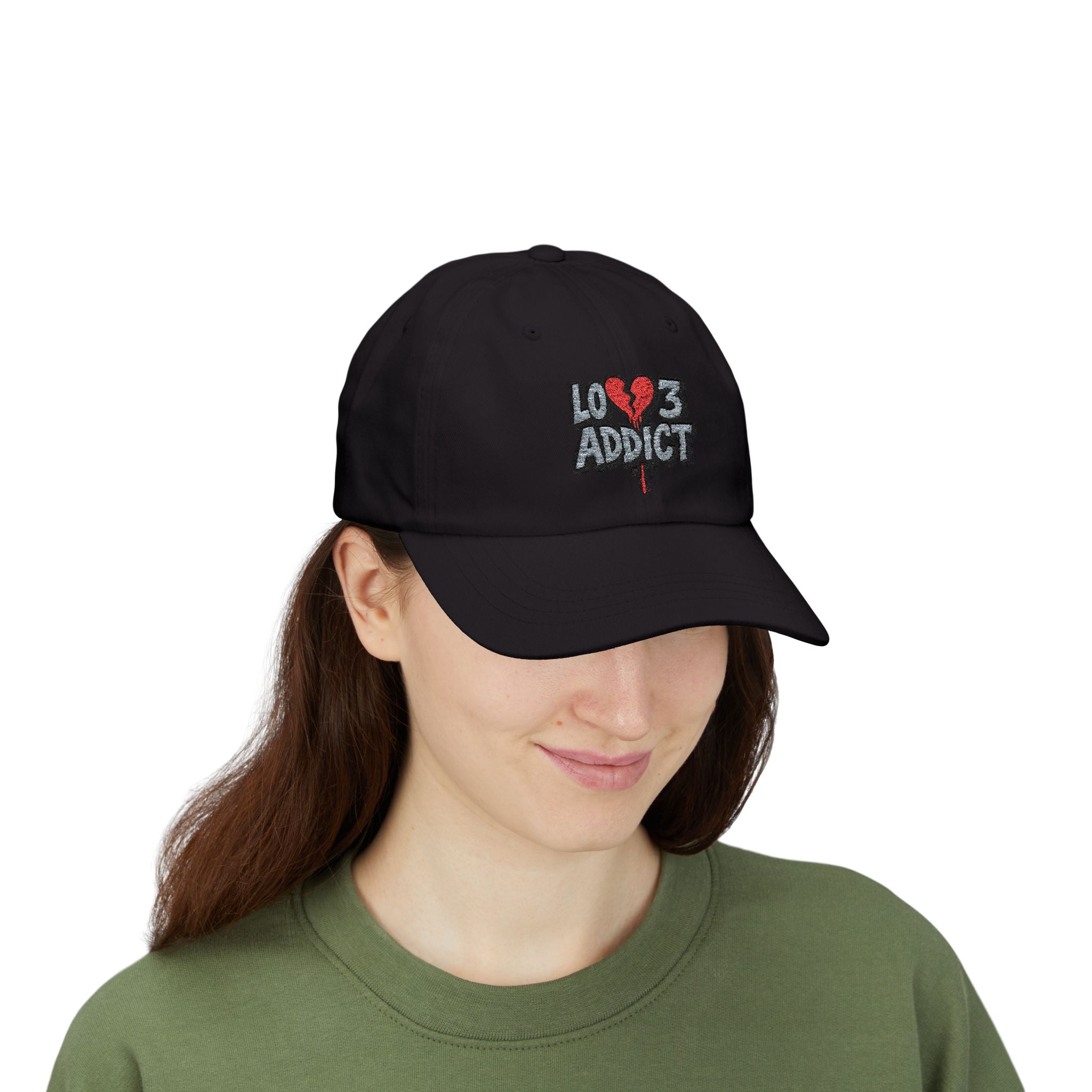 Lov3 Addict Embroidered Dad Cap