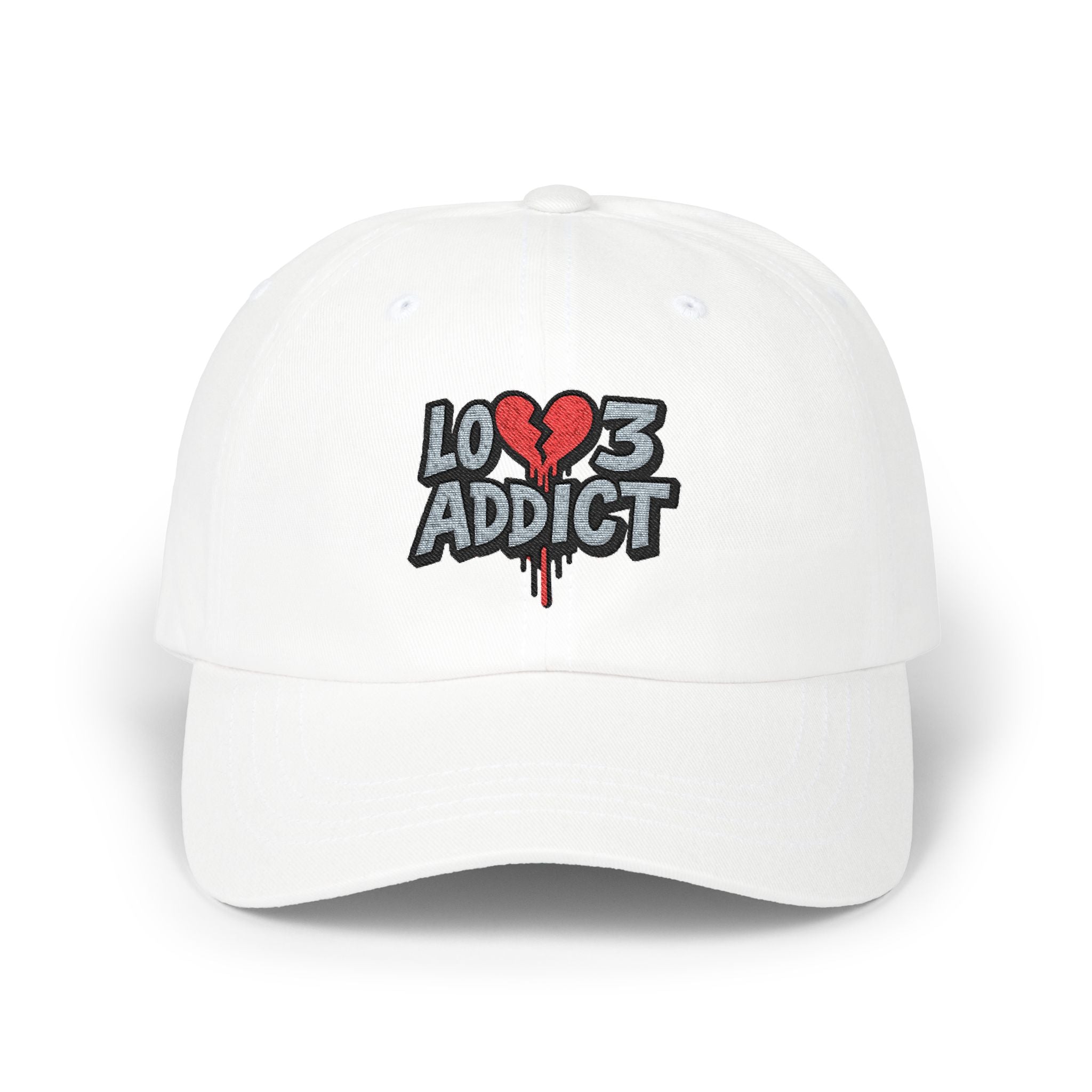 Lov3 Addict Embroidered Dad Cap