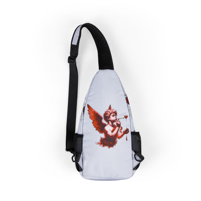 Chest Bag — off white"Lov3 Addict" Cupid Sling Bag