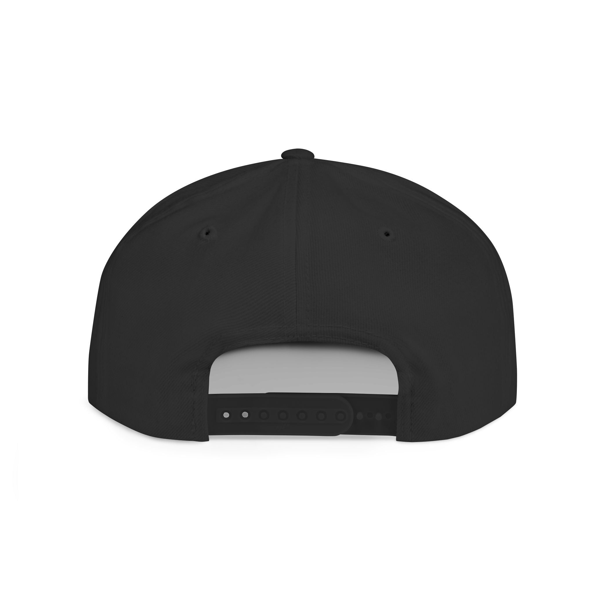 Flat Bill Snapback Hat — 'Lov3 Addict' Heart Embroidered Cap