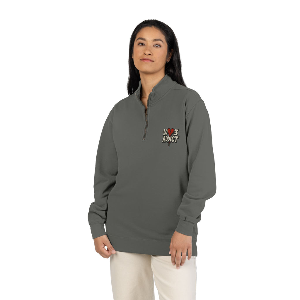 Cupid Cherub Quarter-Zip Sweatshirt — Lov3 Addict Graphic Pullover