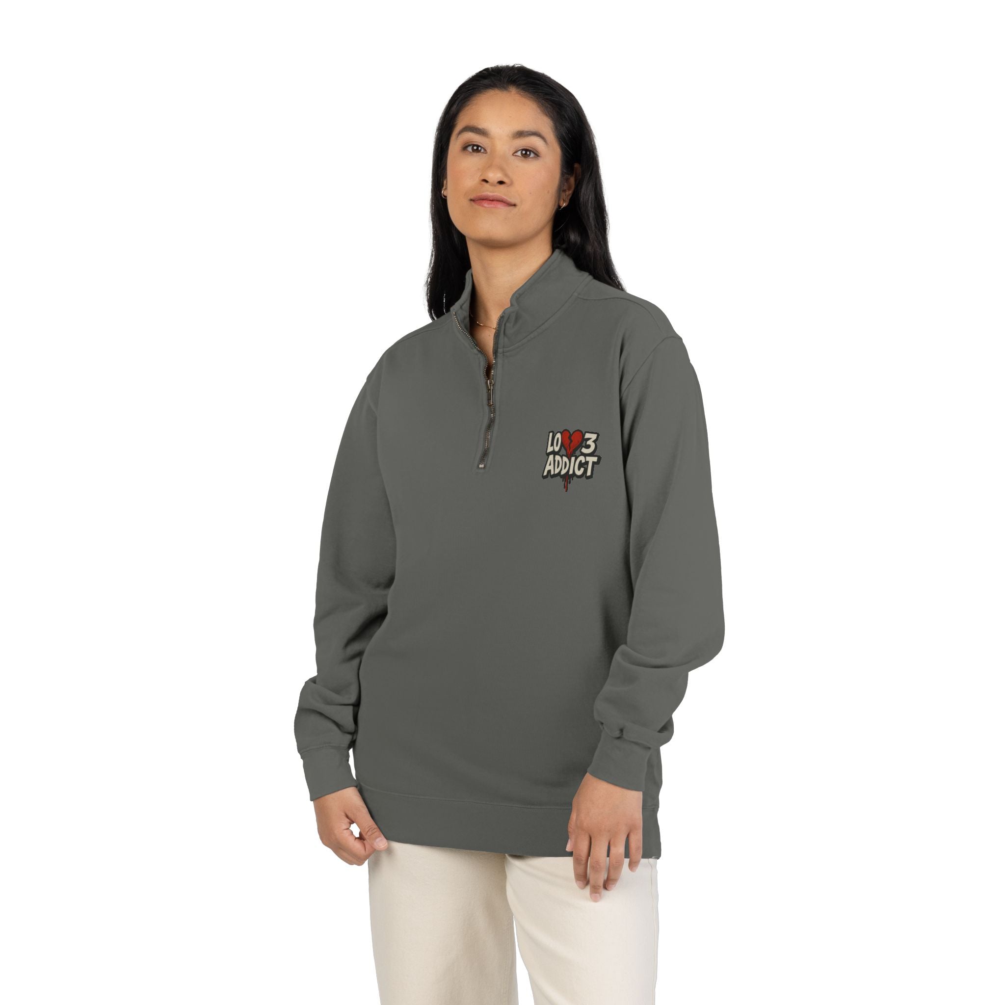Cupid Cherub Quarter-Zip Sweatshirt — Lov3 Addict Graphic Pullover