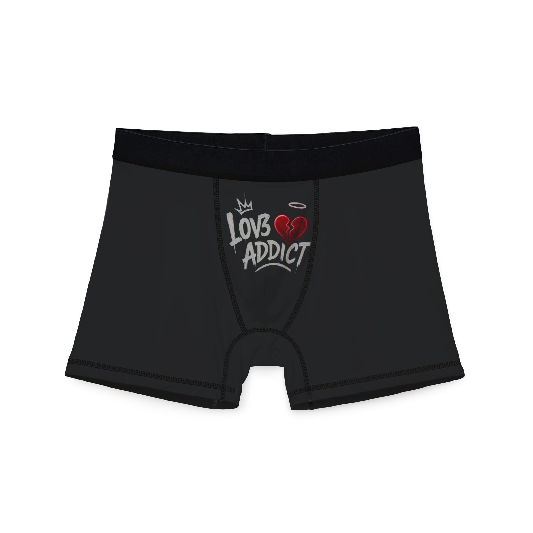Lov3 Addict Boxer Briefs — Men's Funny Valentine Heart Underwear