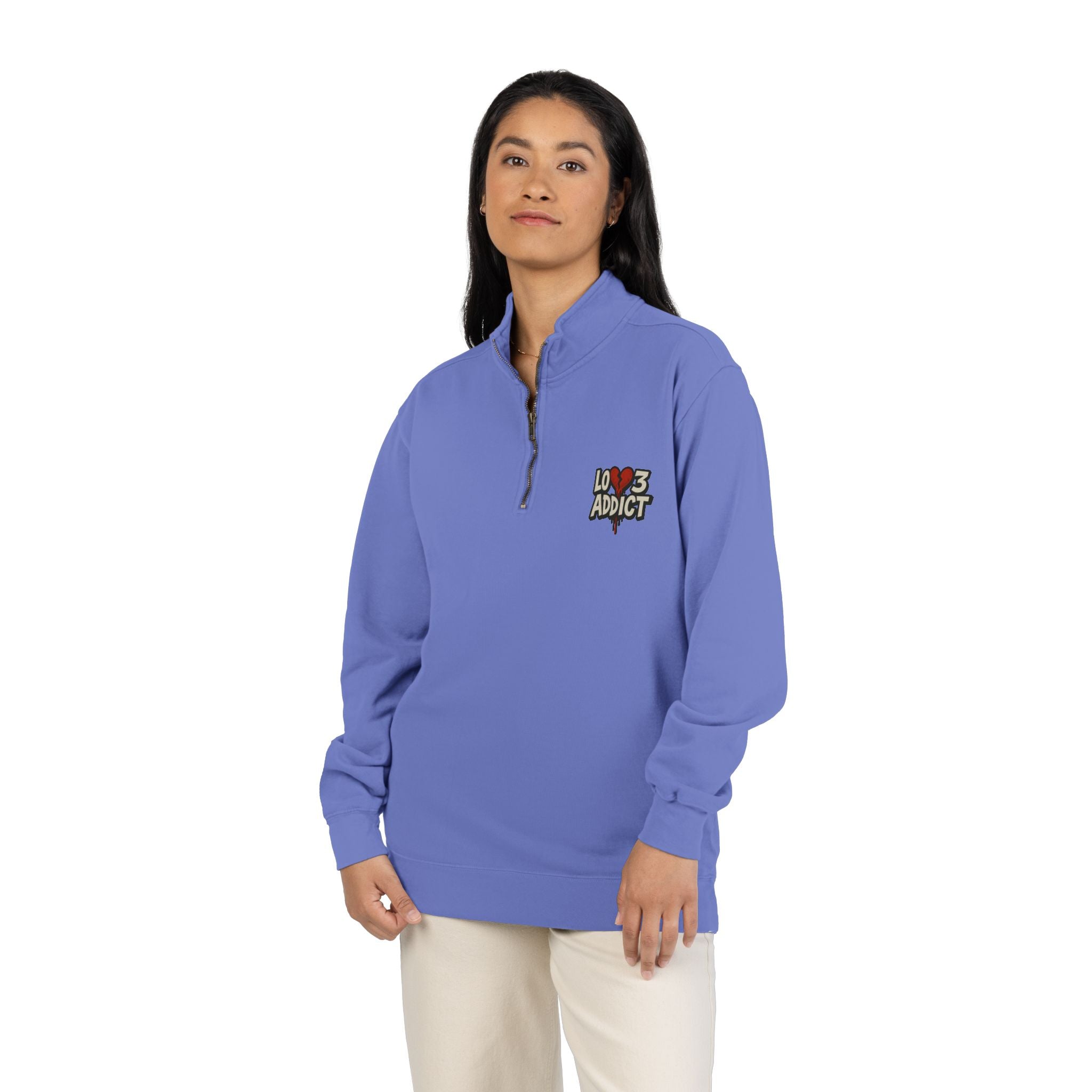 Cupid Cherub Quarter-Zip Sweatshirt — Lov3 Addict Graphic Pullover